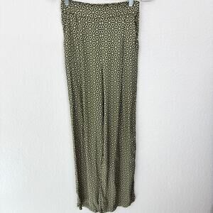 La Petite Etoile Womens Polia Pants Sz 1/S Lightweight Flowy Pull On Print Green